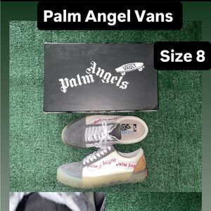 Palm Angels Gray and White Sneakers